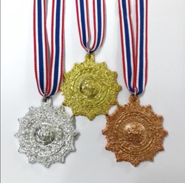เหรียญรางวัลแบบพลาสติก เหรียญแข่งกีฬา พร้อมริบบิ้น มีริบบิ้น 2 แบบให้เลือก 0