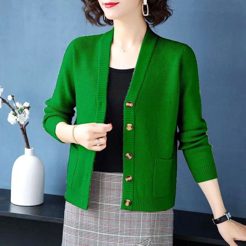 Áo Khoác Len Cho Nữ, Bộ Sưu Tập 2023, Áo Cardigan Dệt Kim Mùa Thu, Áo Khoác Ngắn Nữ Trung Niên, Áo Phong Cách Phương Tây, Hàng Mới Về