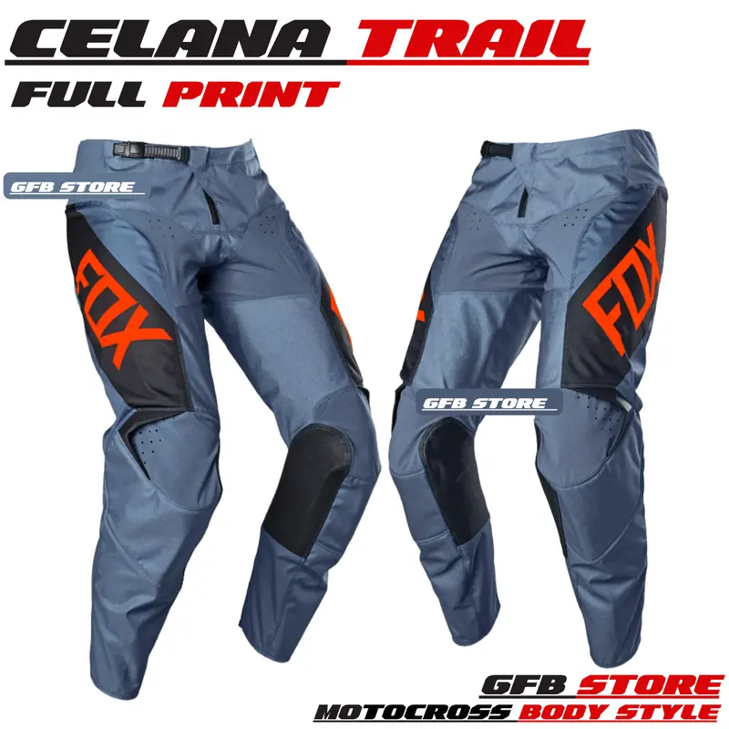 Celana Trail Motor cross Adventure Trabas Outdoor Full Printing Uniseks Pria Wanita Motif Keren dan Nyaman di Pakai Sport 2