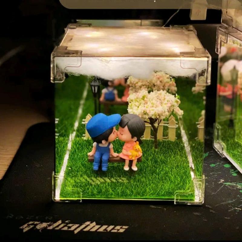 Hộp đèn tình yêu, hộp gương hoa tulip tự làm có video hướng dẫn quà tặng nam nữ