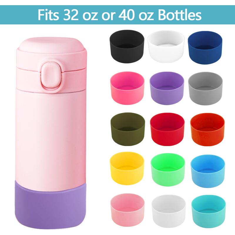 1PC Anti-Slip Bottle Silicone Boot Sleeve Bottom Sleeve Cover For 32&40oz Wide Mouth Water Bottle For Outdoor Camping Hiking #440454 0
