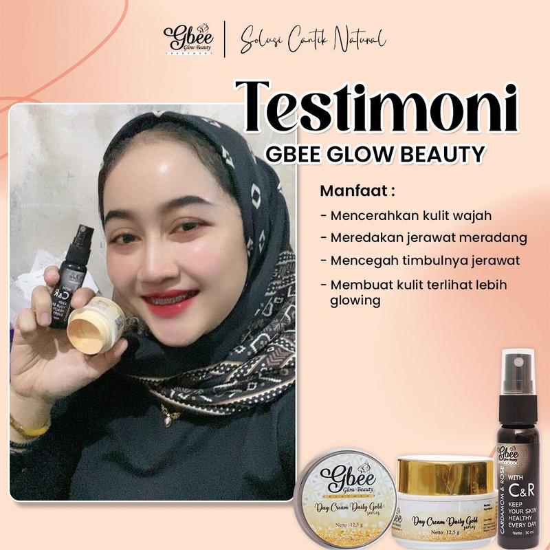 Cardamom & Rose Water Serum Jerawat  Gbee Glow Beauty / BPOM / COD / Free Gift 1