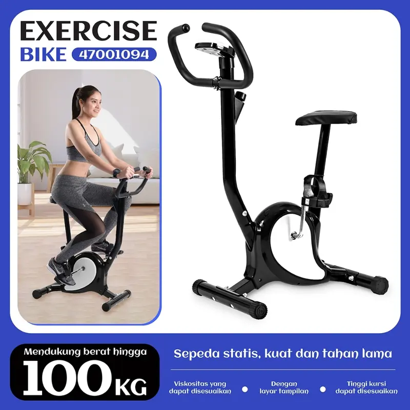 BG SPORT Sepeda Statis Spinning Bike Alat Fitness Exercise Bike Resistensi Adjustable Anti Slip Dukung hingga 150kg 0