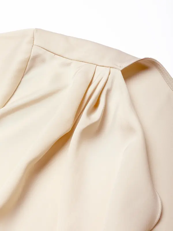 Women's Plain Satin Dress, Elegant Fashion Chic Casual Dress for Daily Outdoor Wear, Women Dress for All Seasons 2