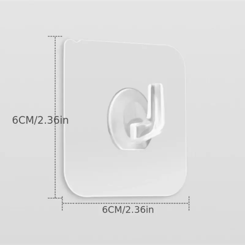 1 Set Clear Hook, Transparent Self-adhesive Hooks, Multifunctional Kitchen Bathroom Organizers 1