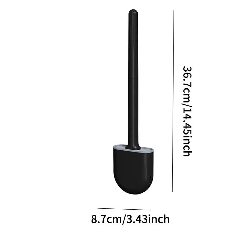 Long Handle Toilet Brush with Holder, Toilet Bowl Brush, Toilet Cleaning Brush Tool, Bathroom Accessories, Household Cleaning Supplies, Summer Cleaning Products, Gifts for Men, Home Essentials, House Cleaning Tools 5