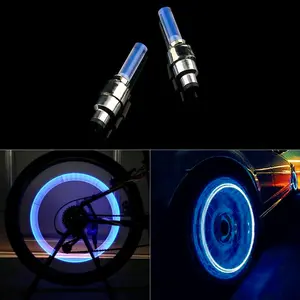 Lampu Roda Ban Mobil Sepeda Motor Tutup Pentil LED Aksesoris Kendaraan