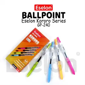 12pcs Pulpen Gel ESELON GP-240 KORORO / 1 pak Pulpen Gel Cetek 0.5mm