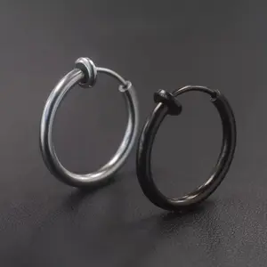 【JEVANID】Anting Tanpa Lubang Telinga Unisex Klip Telinga Modis Klip Telinga Baja Titanium Sederhana