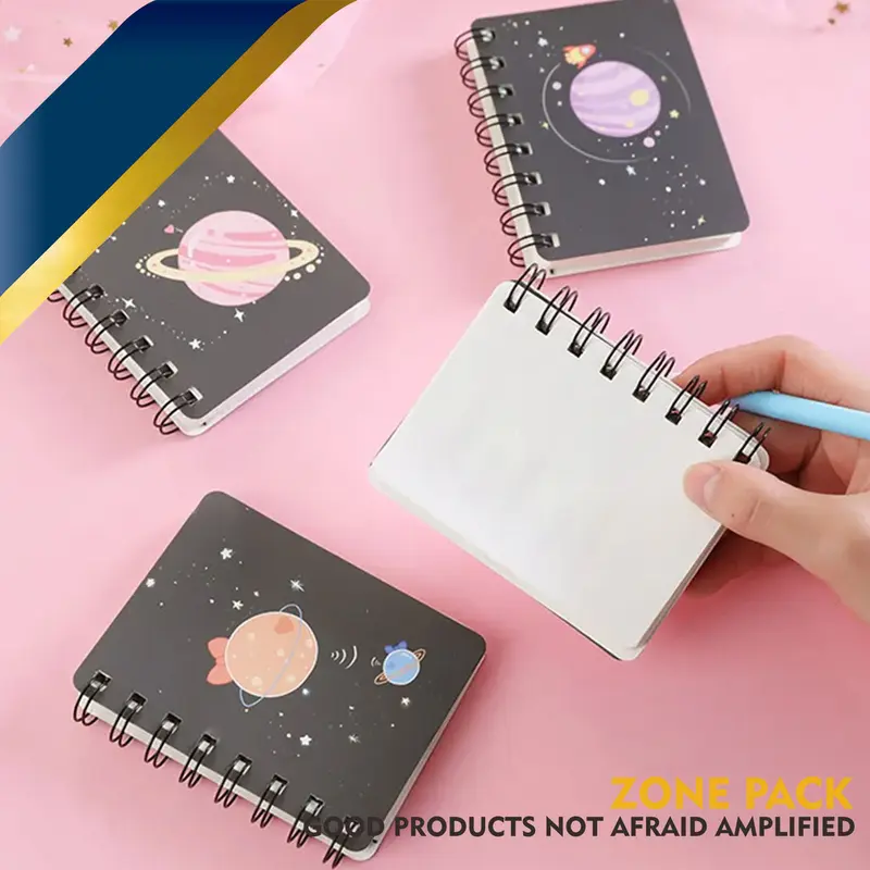 Buku Catatan Mini | Notebook Mini Planet | Buku Tulis Kelinci Lucu Cute Love Dot Flower | Catatan Memo Kecil Mini Pocket | Mini Notebook Ring Motif Isi 80 Lembar 3