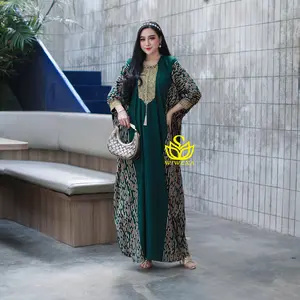 Kaftan Premium Batik Jumbo Kaftan Rayon Gamis Polos Hitam Muslim Nyaman Dress Lebaran