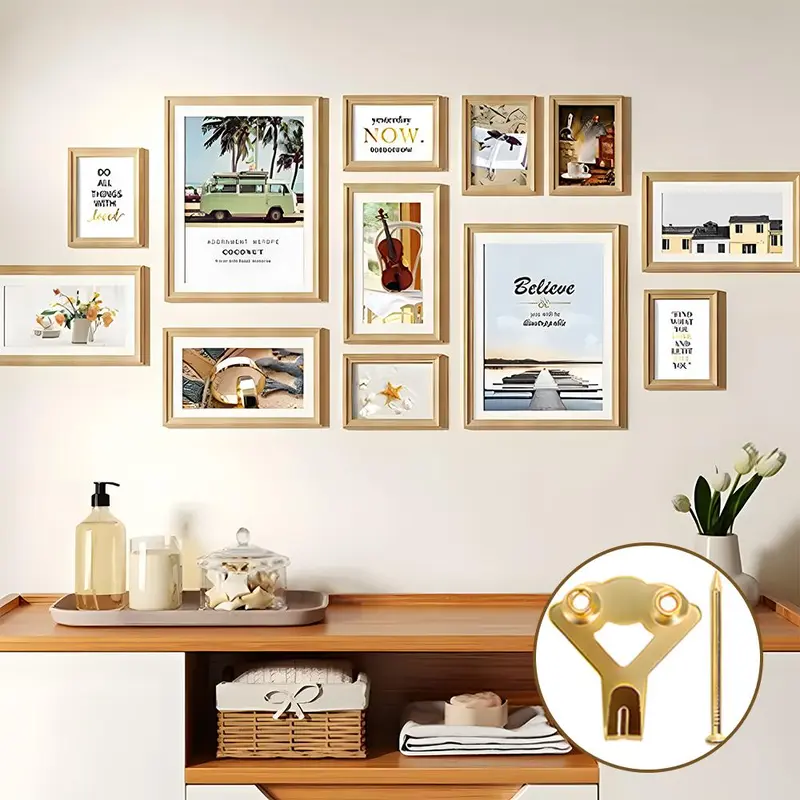 Picture Hanging Kit, Wall Hangers 6-Sizes with Nails, Picture Hangers for Wall Hanging Pictures Mirrors Painting Clock Bags Clothes 5