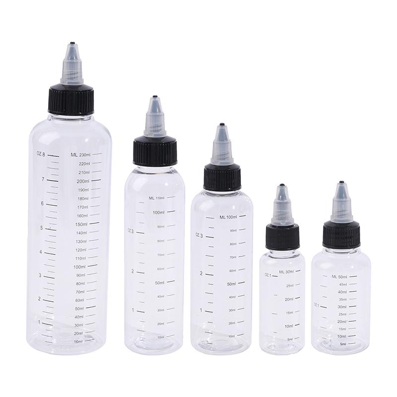 Product Introduction of 30ml-250ml Plastic PET Liquid Capacity Dropper Bottles Pigment Ink Containers Transparent Organiser 16