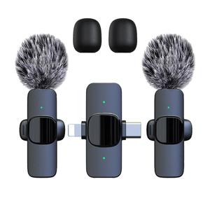ワイヤレスラベリーマイク、USB充電式ワイヤレスマイク、ビデオ録画、教育用、インタビュー、ポッドキャスト用ラペル型マイク