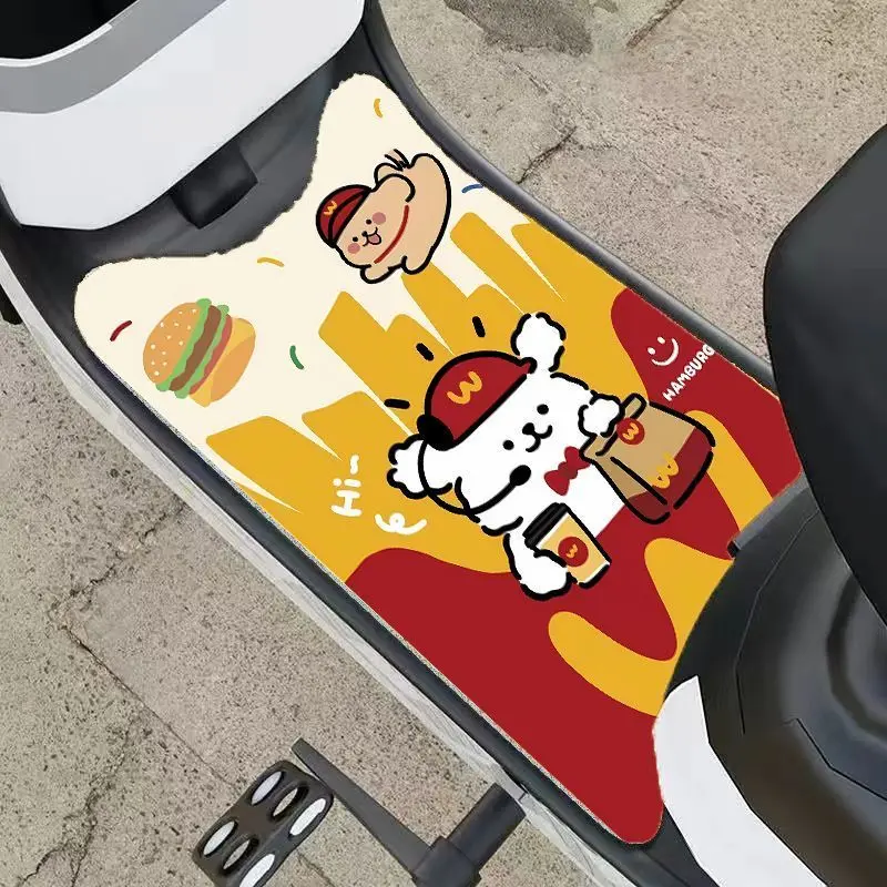 2025 Cartoon Electric Scooter Foot Mat Wear-Resistant Dirt-Resistant Dust Removal Cuttable Foot Pad for Aima and Ninebot Universal Foot Mat