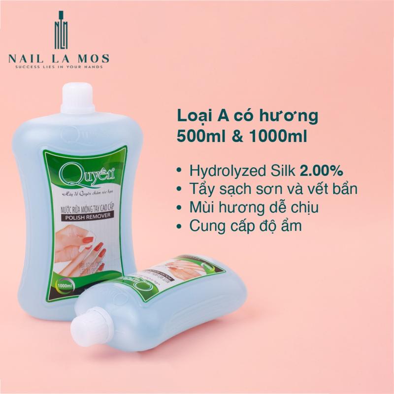 Nước rửa móng tay aceton Quyên chính hãng - Nước rửa axeton loại tốt tẩy mạnh, sạch nhanh, mùi dễ chịu (500ml và 1000ml) 4
