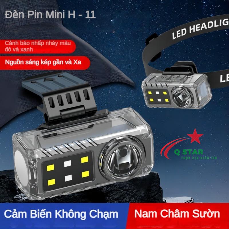  Đèn Pin Mini Đa Năng H 11 Kẹp Mũ Đội Đầu Chiếu Xa Và Toả Có Nam Châm Sạc Type-C Tiện Lợi 