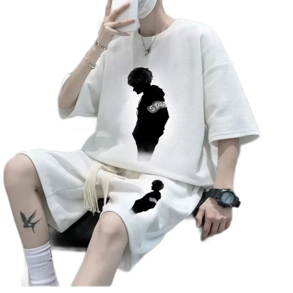 SSMY TZ38 INS FASHION ONE SET KAOS+CELANA UTUK PRIA DAN WANITA FASHION SET