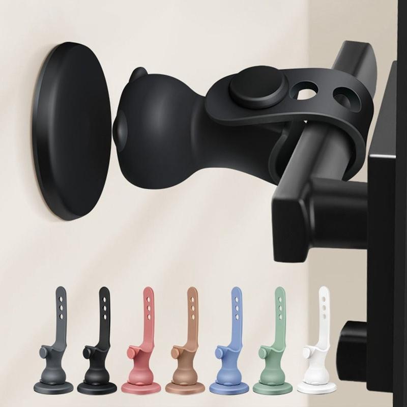 Product Introduction of New Silicone Door Stopper Wall Protectors Self Adhesive Floor Holder Strong Suction Hidden Doorstop Bedroom 10
