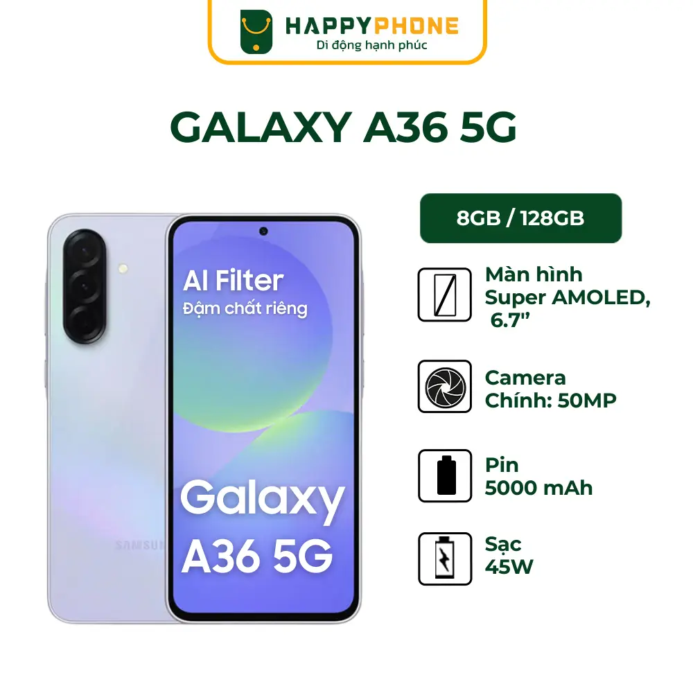 Điện thoại Samsung Galaxy A36 5G - Hàng Chính Hãng, Mới 100%, Nguyên seal | BigBuy360 - bigbuy360.vn Điện thoại Samsung Galaxy A36 5G - Hàng Chính Hãng, Mới 100%, Nguyên seal | BigBuy360 - bigbuy360.vn