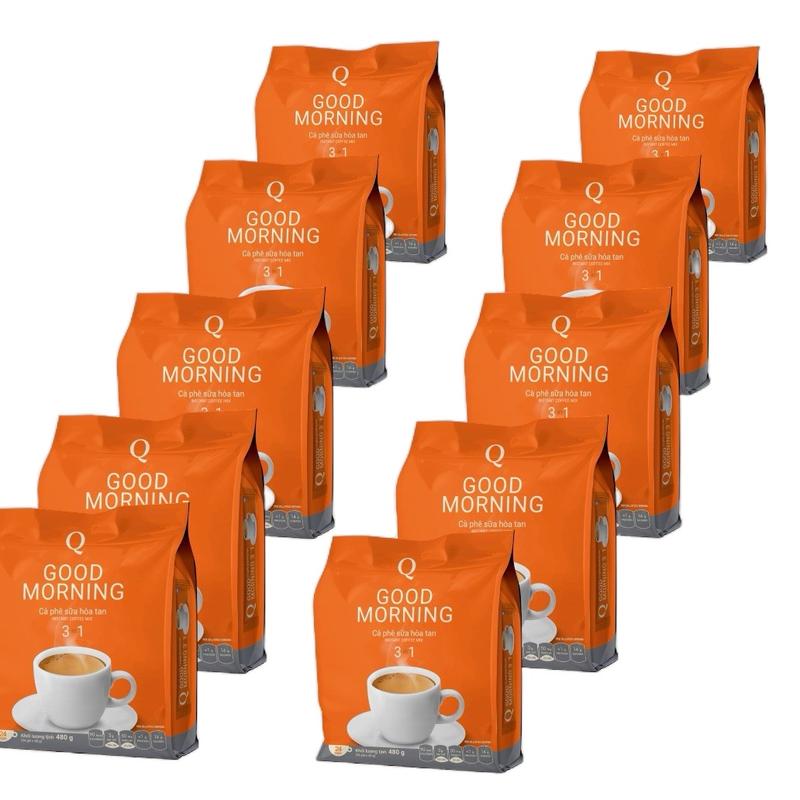 [ TT ] Combo 10 Túi Cà phê sữa Trần Quang ống - 24 ống/túi   Cafe Coffee