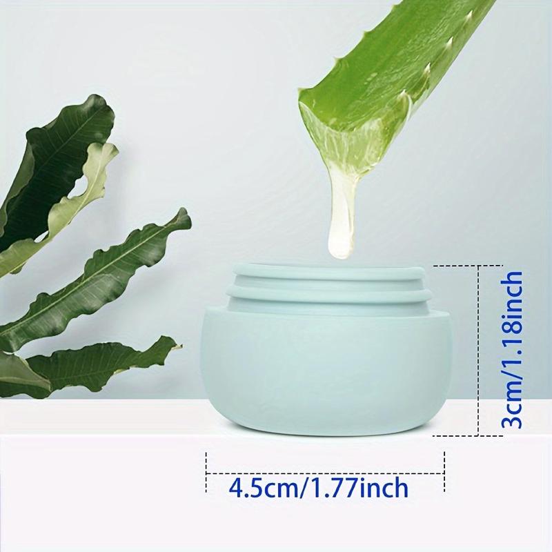 Product Introduction of Silicone Travel Jar, 4 Counts/set Mini Leak Proof Travel Container with Lid, Portable Storage Jar for Toiletries, Face, Body, Hand Cream 1