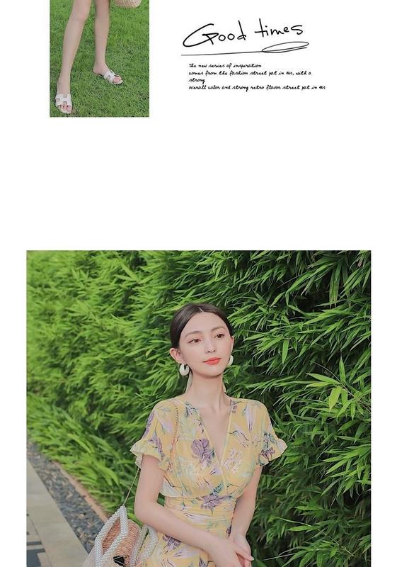 Product Introduction of 2024 New Swimsuit Women's Korean Ins Style Anti-Exposure Covering Belly Thin Dress Princess Style Vacation Swimsuit 10