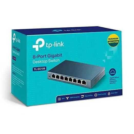 TP-Link TL-SG108 8-Port Gigabit Desktop Switch 0
