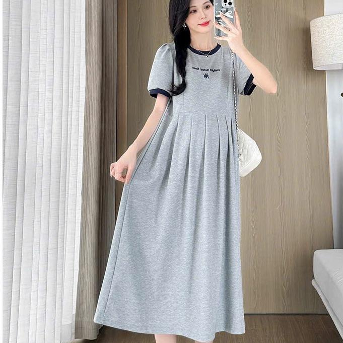 Đầm Bầu Babydoll Chữ Cổ Tròn Váy Bầu Uy Tín Chất Lượng