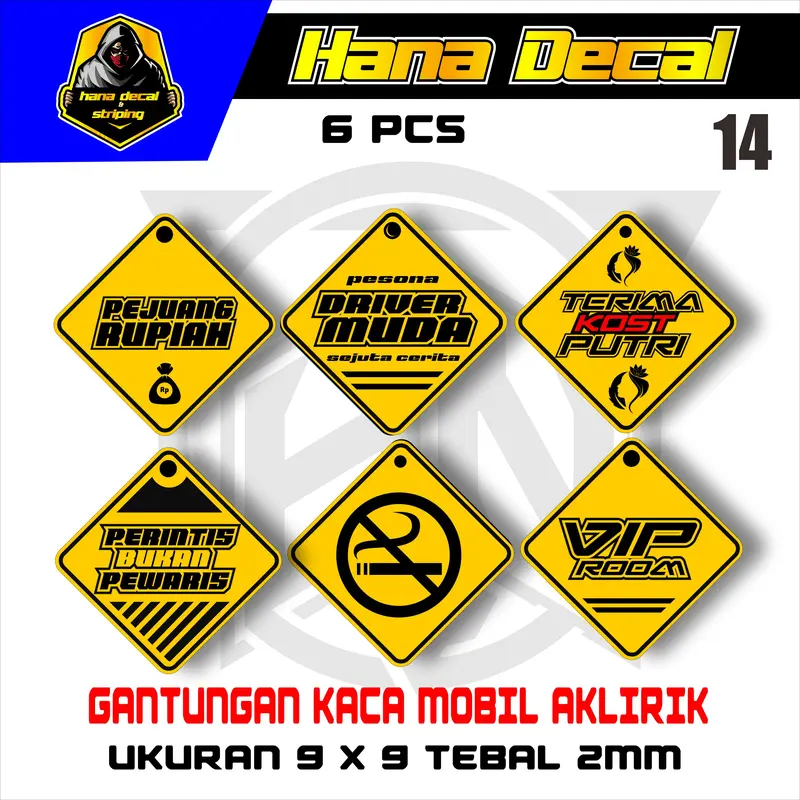 GANTUNGAN VARIASI KACA MOBIL AKRILIK GANTUNGAN KACA MOBIL TRUK BEBAS CUSTOM 0