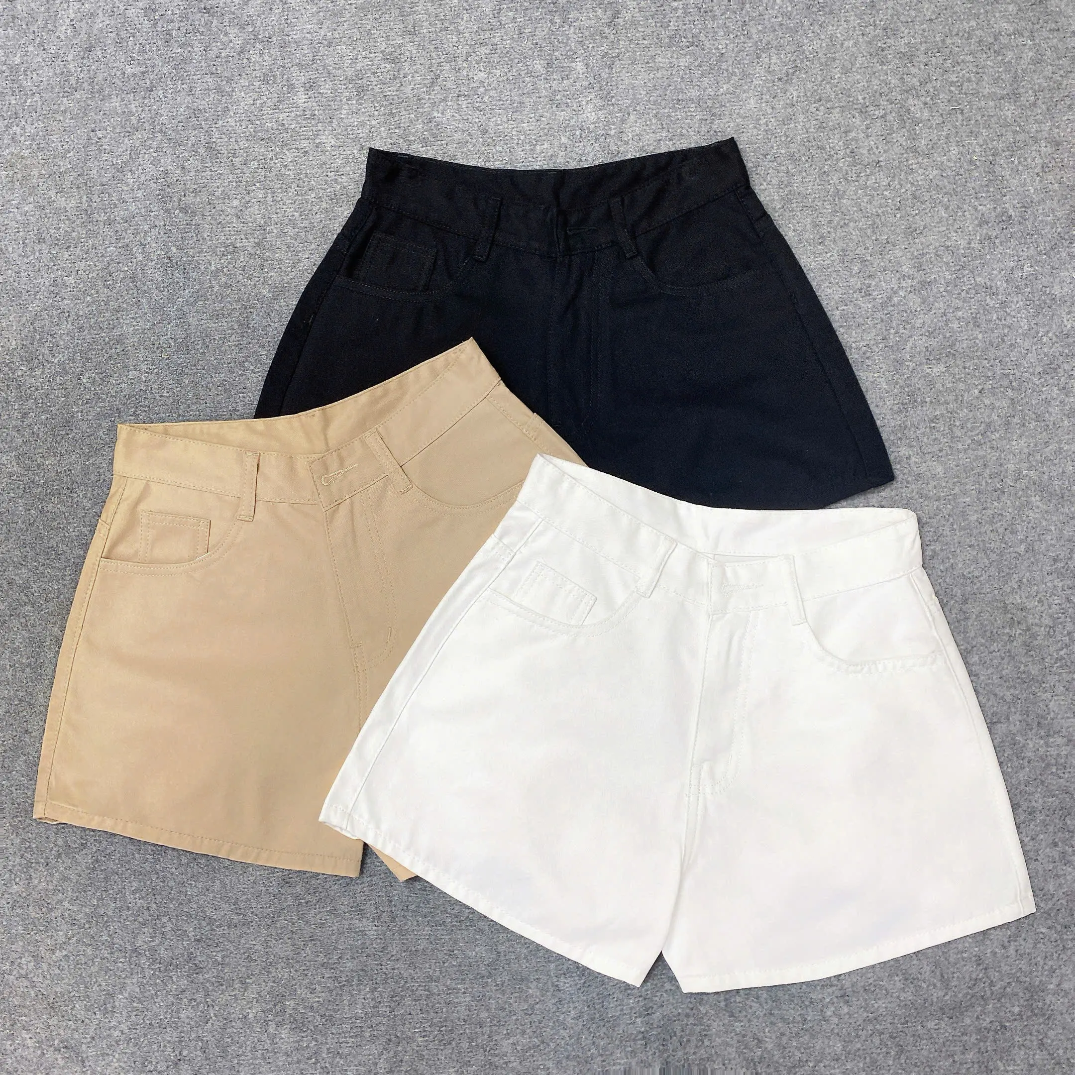 Quần đùi kaki Bigsize nữ 50-95kg short ngắn basic dáng chữ A tôn dáng năng động thời trang - Q531