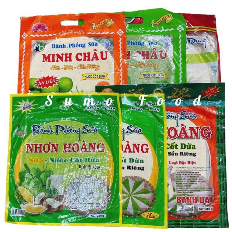 [Siêu To] Bánh Phồng Sữa Nhơn Hoàng/Hoàng Dung - Đặc Sản Miền Tây 220g/300g Vị Sữa Dừa, Sầu Riêng, Lá Dứa Cake