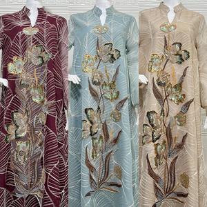 Đầm Abaya Hồi Giáo Nữ, Lưới Thêu, Đầm Mùa Hè Mới, Rộng Rãi, Tôn Dáng, Đầm Abaya Trung Đông