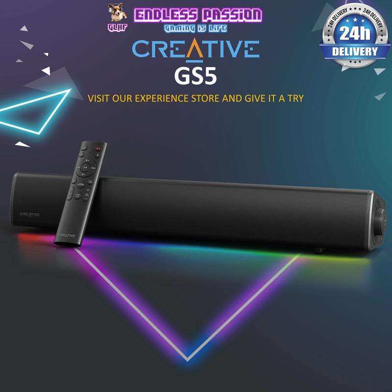 Sound Blaster GS5 RGB Gaming Creative Sound Blaster GS5 - RGB, 60W, Bluetooth 5.4, SuperWide, Pour PC/TV Barre De Son