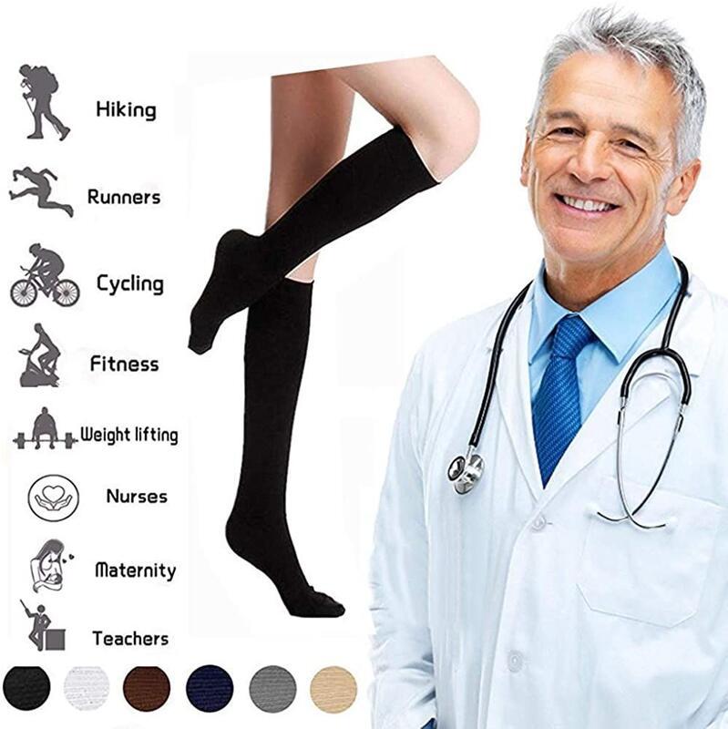 Product Introduction of 3 Pairs Compression Socks Men Women  for Flight Travel Maternity Pregnancy Running Marathon Socks 6