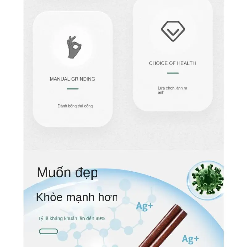 Combo 10 đôi đũa Gỗ Tự Nhiên Không Sơn Không Sáp Gỗ Đàn Hương Đỏ Kháng Khuẩn, Chống Nấm Mốc, Chống Trượt, Chống Nhiệt Độ Cao Nhà Bếp 7