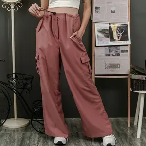 DEUNHAE X YERCYBRY - CARGO GEORGIA Celana Panjang Cargo Wanita / Celana Bahan Micro Katun /Celana Cargo Wanita Kekinian