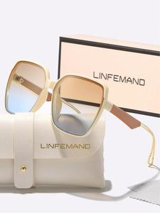 Lentes de sol unisex con lentes tintadas a la moda, lentes de sol casuales y modernos para uso diario, accesorios de moda para actividades al aire libre, lentes para mujeres de rostro redondo
