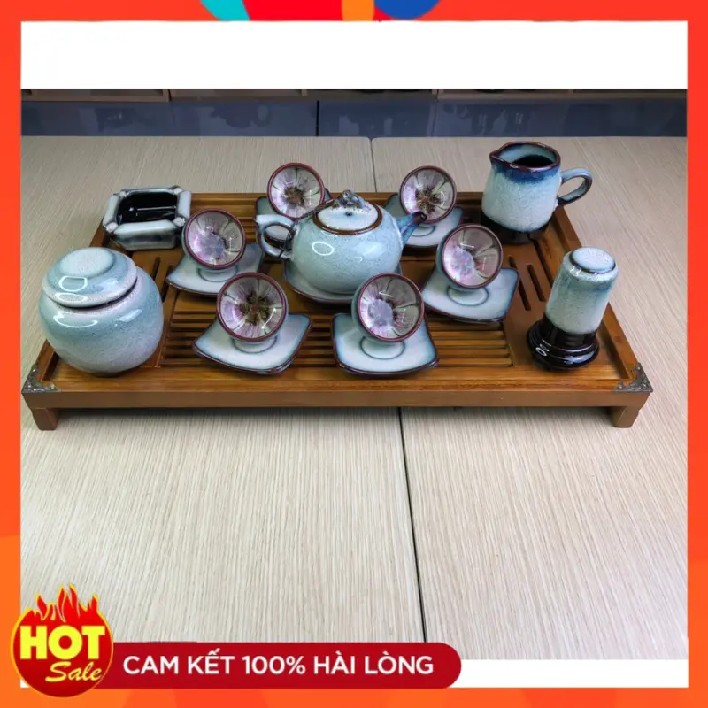 bộ ấm quả hồng hoả biến tuyết sữa 1 ấm 6 chén của nghệ nhân Tô Thanh Sơn 8