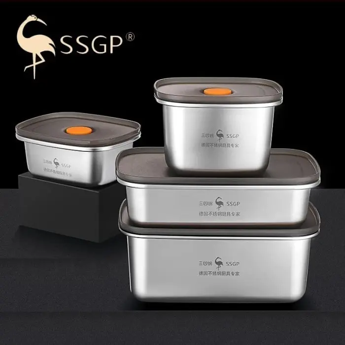 SSGP 304 STAINLESS VACUUM FOOD STORAGE CONTAINER BOX KOTAK KEDAP UDARA