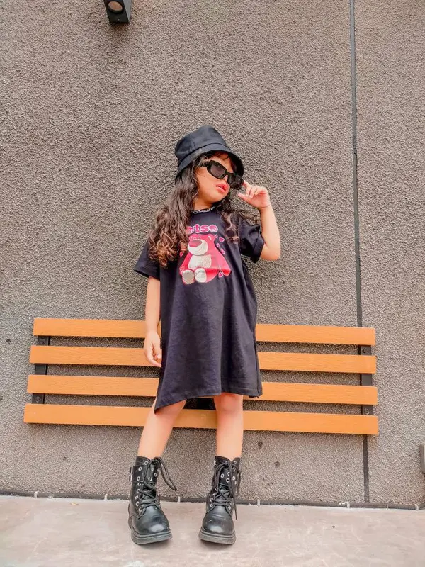 DRESS ANAK PEREMPUAN LUCU NFK KIDS 1-12th Combed Cotton 3