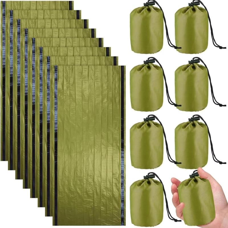 Outdoor Emergency Sleeping Bag, 8 Counts Waterproof Windproof Winter Hiking Camping Tactical Mylar, Camping & Hiking Equipment 0