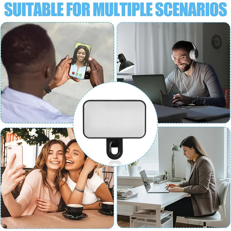 Đèn LED Selfie Mini 3 Chế Độ Dạng Kẹp Có Thể Điều Chỉnh Bảo Vệ Mắt Cho Điện Thoại Thông Minh / Laptop / Camera 1