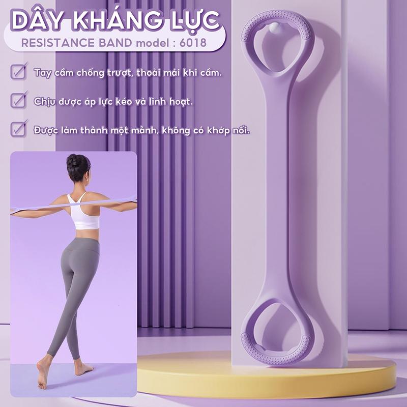 (6018)Dây Tập Kháng Lực Cao Su số 8 Silicon GYM-Dây Tập Kháng Lực Đàn Hồi Hình Tập Gym Yoga Nam Nam dây kháng lực số 8 dây kháng lực
