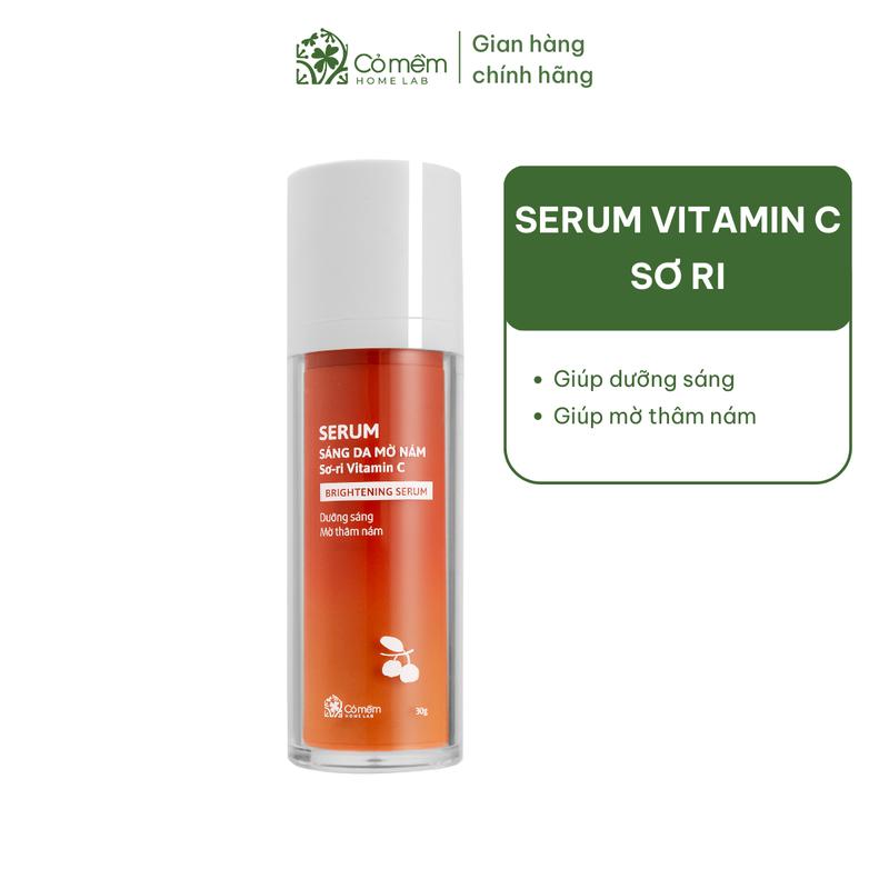 Serum Vitamin C giúp dưỡng sáng mờ thâm chiết xuất Sơ-ri Cỏ Mềm 30gr 1