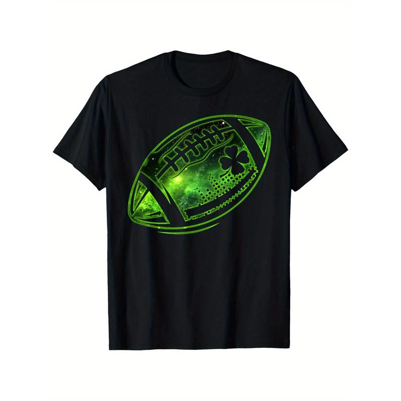 Football Gift Boys 6 - 12 St Patrick's Day Shamrock Flower T-Shirt Football Gift Boys 6 - 12 St Patrick's Day Shamrock Flower T-Shirt