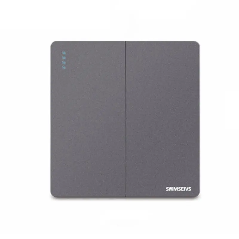 Dunia Lampu Saklar / Sakelar Lampu Emas Gold Brushed / Sakelar Lampu Abu Space Gray  1/2/3 Gang Electrical Switch Tembaga 7