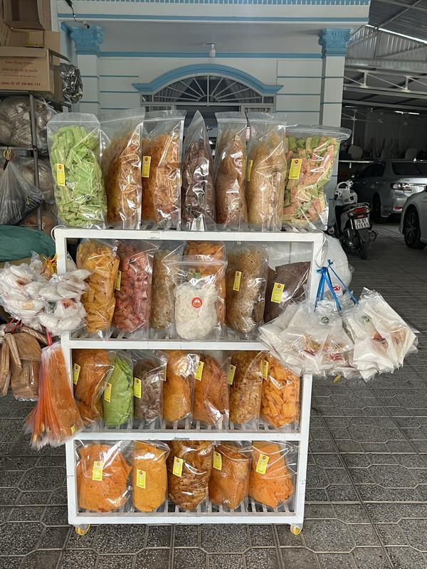 TÚI 250G - Bánh tráng Tây Ninh trộn sẵn nhiều vị tỏi dầu phô mai tôm sa tế tôm gà bò xike rong biển mỡ hành... Food Thức Ăn Ăn Vặt Snack