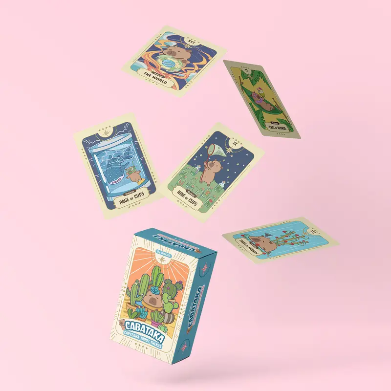 Siêu lạ Bộ bài CAPYBARA TAROT dành cho những tâm hồn bé bỏng cute 7