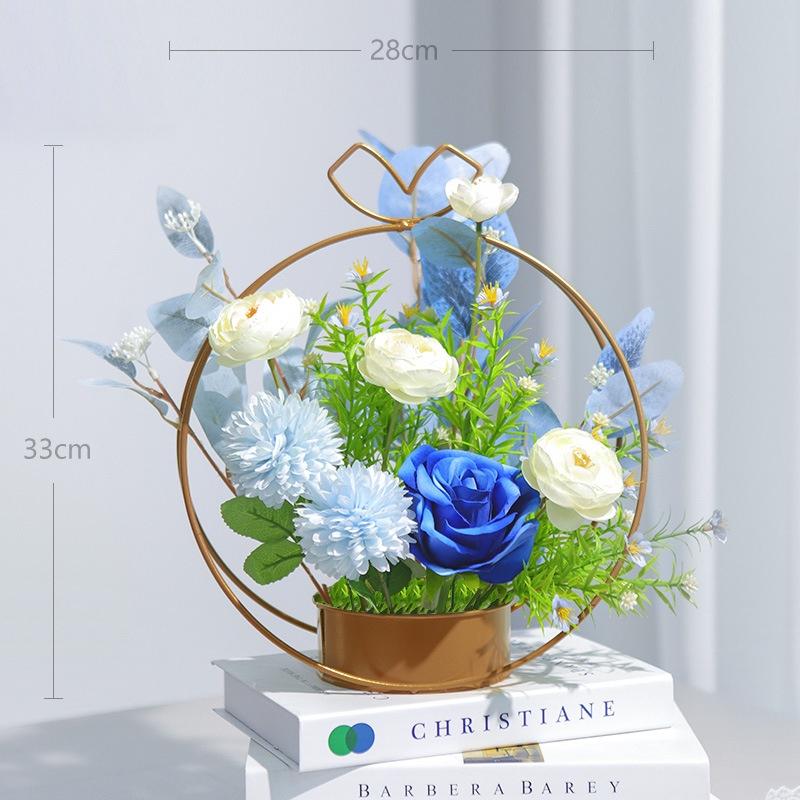 Product Introduction of Artificial Flowers Faux Peony Silk Hydrangea Flower with Metal Vase Fake Plants for Wedding Table Centerpieces Nightstand Home Office Decor Ornaments Decorative Fruit Plastic 7